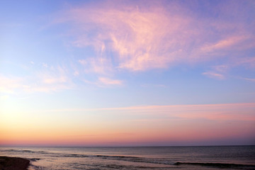 Fototapeta na wymiar Beautiful sunrise on seascape
