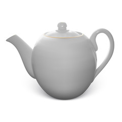 Mesh teapot with gold border