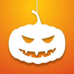 Halloween pumpkin applique background