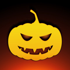 Icon halloween pumpkin on black background