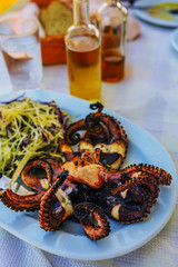 Grilled octopus, traditional Mediterranean dish