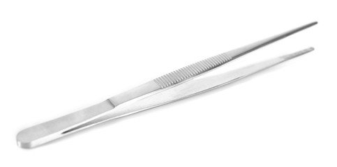 Surgery forceps isolated on white