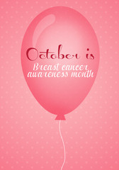 Pink balloon for breast cancer prevention