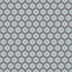 Seamless geometric pattern in retro blue colors