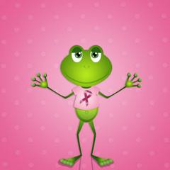 Funny frog for breast cancer prevention