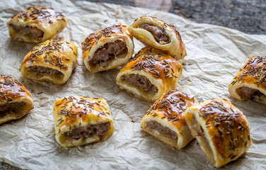 Homemade sausage rolls