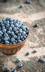 Bowl of fresh blueberries