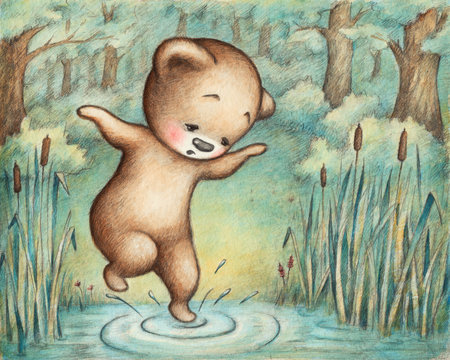 Teddy Bear at the Pond
