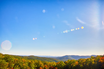Obraz na płótnie Canvas stone mountain north carolina scenery during autumn season