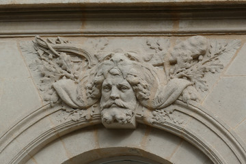 Architectural details of some typical monuments in Bordeaux, France