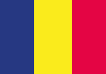 Flag of Andorra (civil version) in official colors and proportio