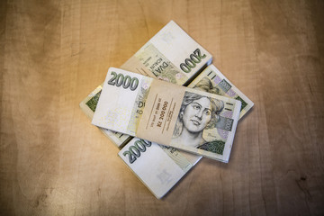 Fototapeta na wymiar pack of money - big pile of banknotes