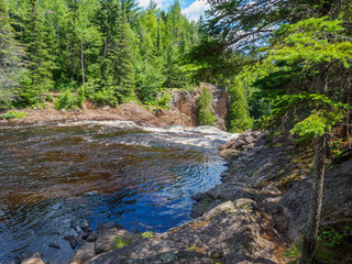 Edge of the HIgh Falls of Baptism River at Tettegouche State Par