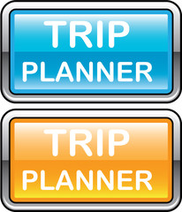 Trip Planner Button Glossy vector