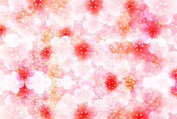 梅　年賀状　背景