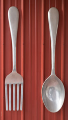 big fork and spoon