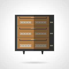 Bakery stove flat color vector icon