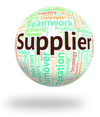 Supplier Word Means Trader Distribute And Retailer