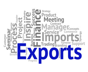 Exports Word Shows Trading Exporting And Exportation