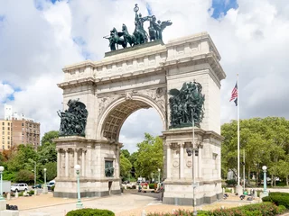 Papier Peint photo Lavable New York Arc de triomphe au Grand Army Plaza à Brooklyn, New York