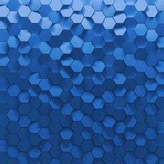 Blue Hexagon Wall Tiles Texture Background