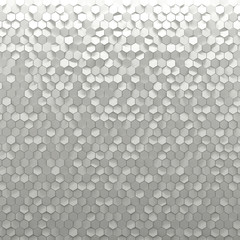 White Hexagon Wall Tiles Texture Background