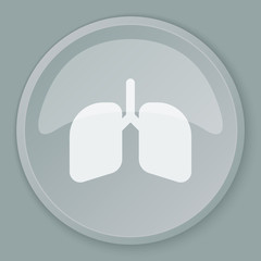 White Lungs icon on grey web button
