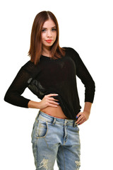 Playful Sweater Girl