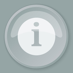 White Information icon on grey web button