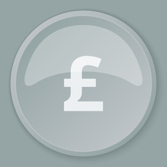 White Pound icon on grey web button