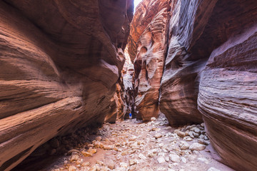 Utah Desert Slot Canyon Hiker