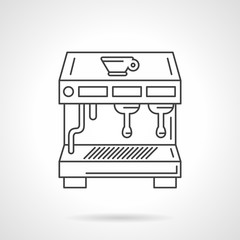 Flat thin line coffee shop equipment vector icon