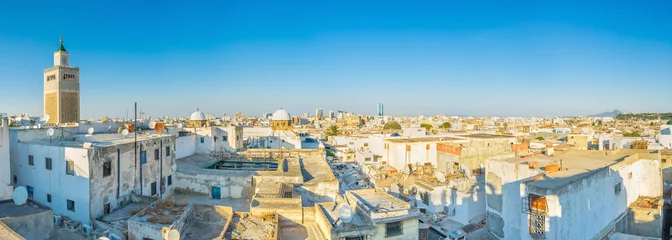 Foto auf Acrylglas Tunesien Panorama der Dächer von Tunis