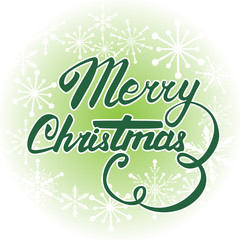 Vector Merry Christmas card. Hand lettering and calligraphy.