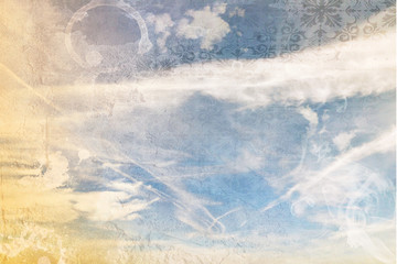 Cloudy sky background, abstract.
Abstract background overlaid with texture.