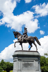 Fototapeta na wymiar George Washington monument in Public Garden Boston