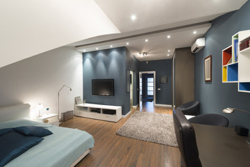 Attic apartment interior