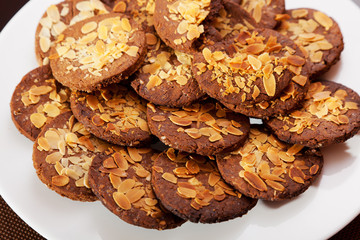 Homemade cookies with hazelnuts