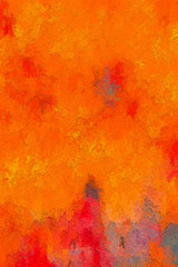 Abstract Painterly Red Orange Background