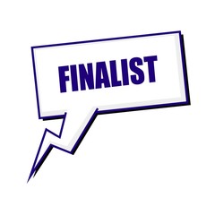 finalist blueblack stamp text on white Speech bubbles