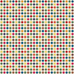 Seamless geometric pattern of colored diamonds.