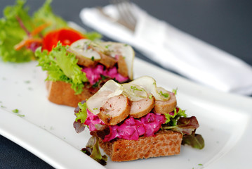 Meatballs and Beetroot Salad