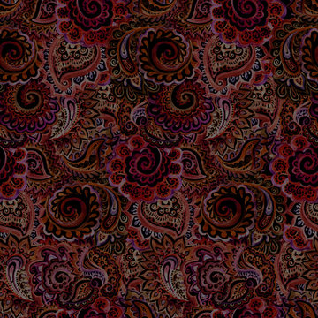 Muted seamless pattern of tapestry design 