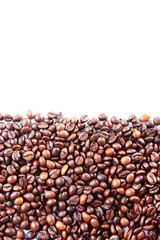 Coffee beans on white background