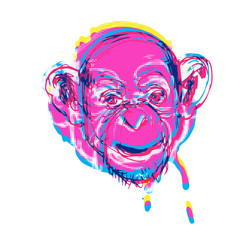 Monkey illustration vector