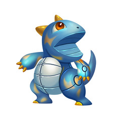 Illustration: Fantastic Theme - The Purple Dinosaur - Element Creation/Character Design - Realistic / Cartoon Style