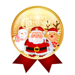 クリスマス　サンタ　トナカイ　メダル