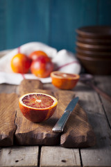 Sicilian Bloody Red oranges candied slices.