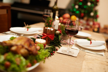 Holiday table setting