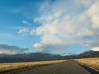 Highway Leading to  Great Sand Dunes National Park